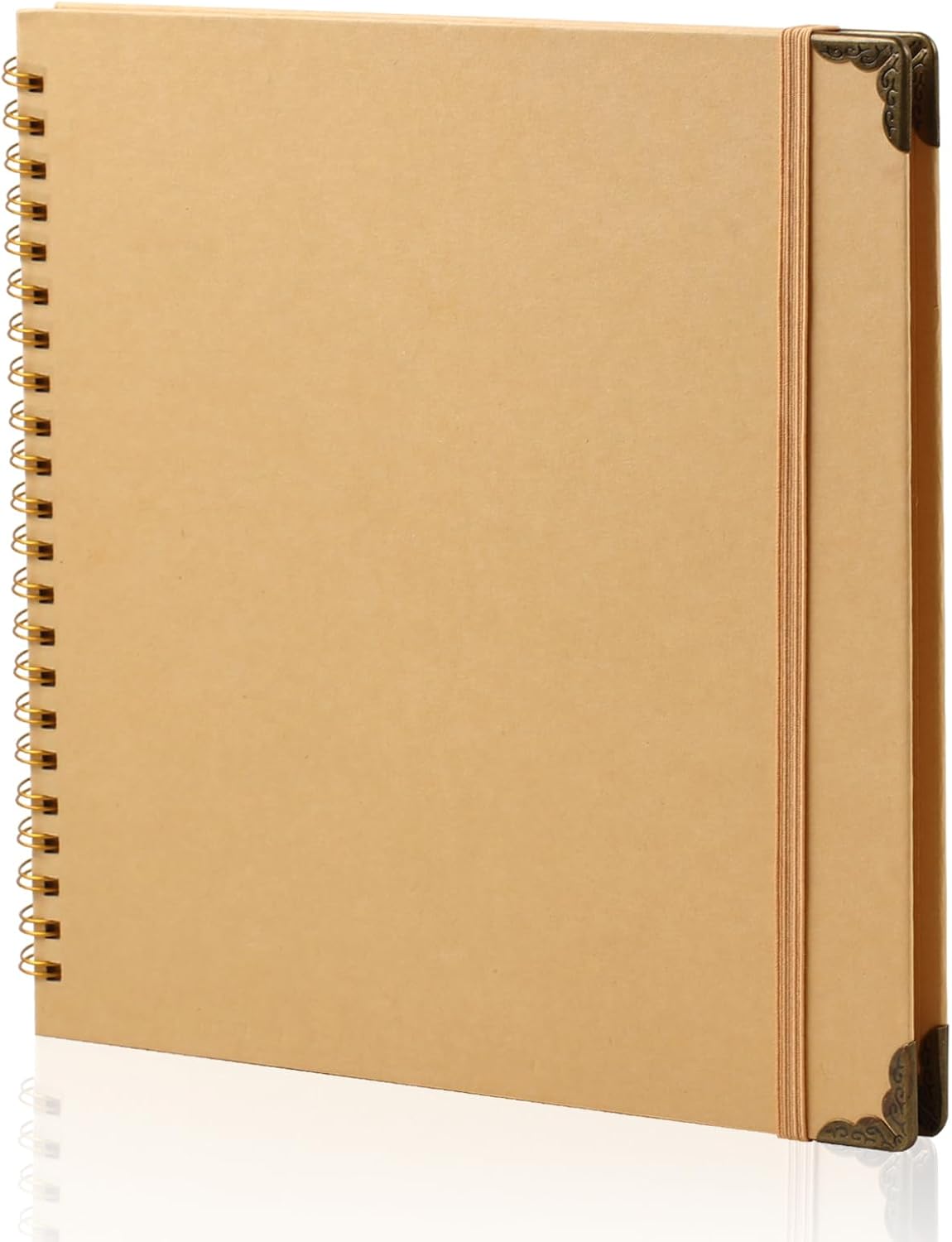 Scrapbook 80 Pages, Scrapbooking Supplies 8 x In, junk journal Album Suitable for Memory Book Wedding, Anniversary Family, DIY Craft Projects (Brown) Brown Inch