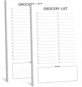 Grocery List Magnet Pad for Fridge, 2 Pack Magnetic Notepads Refrigerator, Full Back Shopping Lists, 60 Sheets Per Note Pads -