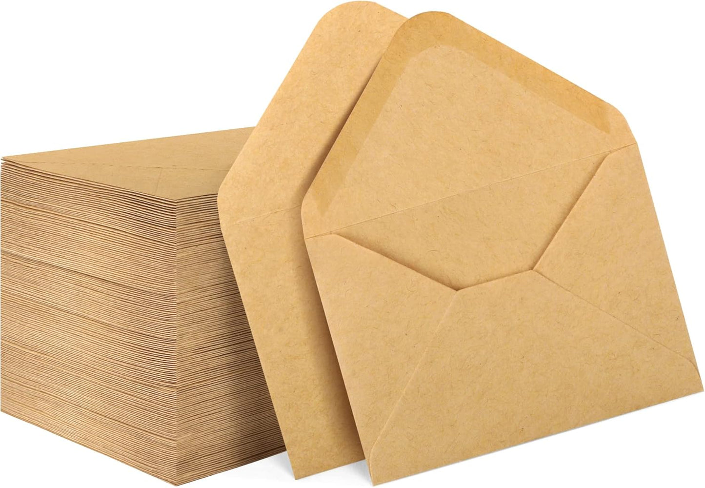 150 Pack Gift Card Envelopes, 4" x 2.75" Mini Brown Kraft Business Small Envelopes for Holidays, Weddings, Baby Showers, Birthdays Banquets -