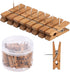 50 PCS Push Pin with Wooden Clips, Durable Pins, Decorative Pushpins Tacks Thumbtacks, for Cork Board Artworks Notes Photos, Craft Projects, Offices and Homes Brown -