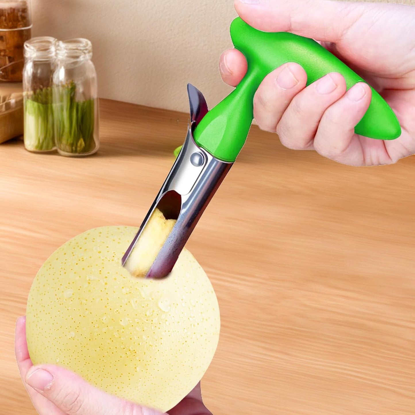 Premium Apple Corer Tool - Ultra Sharp, Stainless Steel, Serrated Blades for Easy Coring to Use & Clean, Durable Remover Baking More