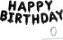 Happy Birthday Banner Black Balloons for Decorations 13pcs Mylar Foil Letters Sign Party Men, Women, Boys and Girls -