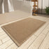 Upgraded Waffle Bath Mat, Super Absorbent Non Slip Mats for Bathroom Floor, Machine Washable Rugs with Tassels, Rubber Backed Mats, Ultra Soft, 17" x 24", Brown 1&