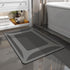 -Bath Rug-Quick Dry Absorbent Rubber Backed Thin Bathroom Rugs Fit Under Door-Bath Mats for Floor Mat in Front of Sink-Shower Rug 17"X27.5" Dark Grey 1&