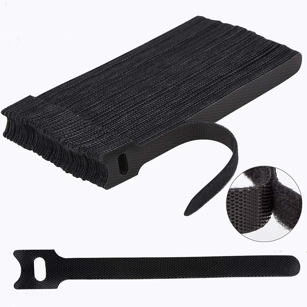 60 PCS 6 Inches Reusable Cable Ties, Adjustable Cord Straps Wire Organizer Wrap and Hook Loop Management - 6inches-60PCS