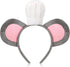 Mouse Headband with Chef Hat Cartoon Costume for Cosplay 100th Day of School Party Decoration Gray -