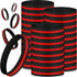 50 Pcs Red Thin Line Bracelets Rubber Firefighter Awareness Support Silicone Wristband for Men Women Holiday Patriotic Fundraisers Funeral Gifts Supply -