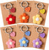Graduation Teacher Appreciation Gift Bulk Crochet Flower Keychain with Thank You Card for Helping Me Grow Multi Color -