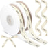 20 Yards Yay Cotton Ribbon, Natural 5/8 Inch 100% Herringbone Twill Ribbon for Crafts Gift Wrapping Birthday Decorations, 2 Rolls -