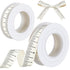 2 Pack Ruler Ribbon for Craft 10 Yard Teacher Measuring Tape Cotton Measure Cloth Seamstress School Themed Crafts and Gifts Supply(Ruler,White) White -