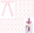 50 Pcs Pink Satin Ribbon Bows 7 Inch Large Self Adhesive Twist Tie for Gift Wrapping Craft Cake Balloons Coquette Wedding Birthday Baby Shower Bachelorette Party Decorations -