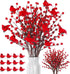 24 Pcs Artificial Cardinal Christmas Tree Decoration Set Red Birds Berries Stems Ornament for Xmas Holiday Crafts Wedding Home Arts Decor -