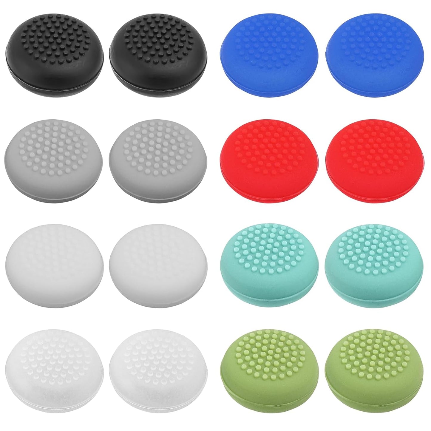 16pcs Joystick Cap, Silicone Thumbstick Thumb Grip Stick Cap Cover Replacement Parts Compatible with Meta Oculus Quest 2 Controller Handle Rocker Caps (Multi-Color) -