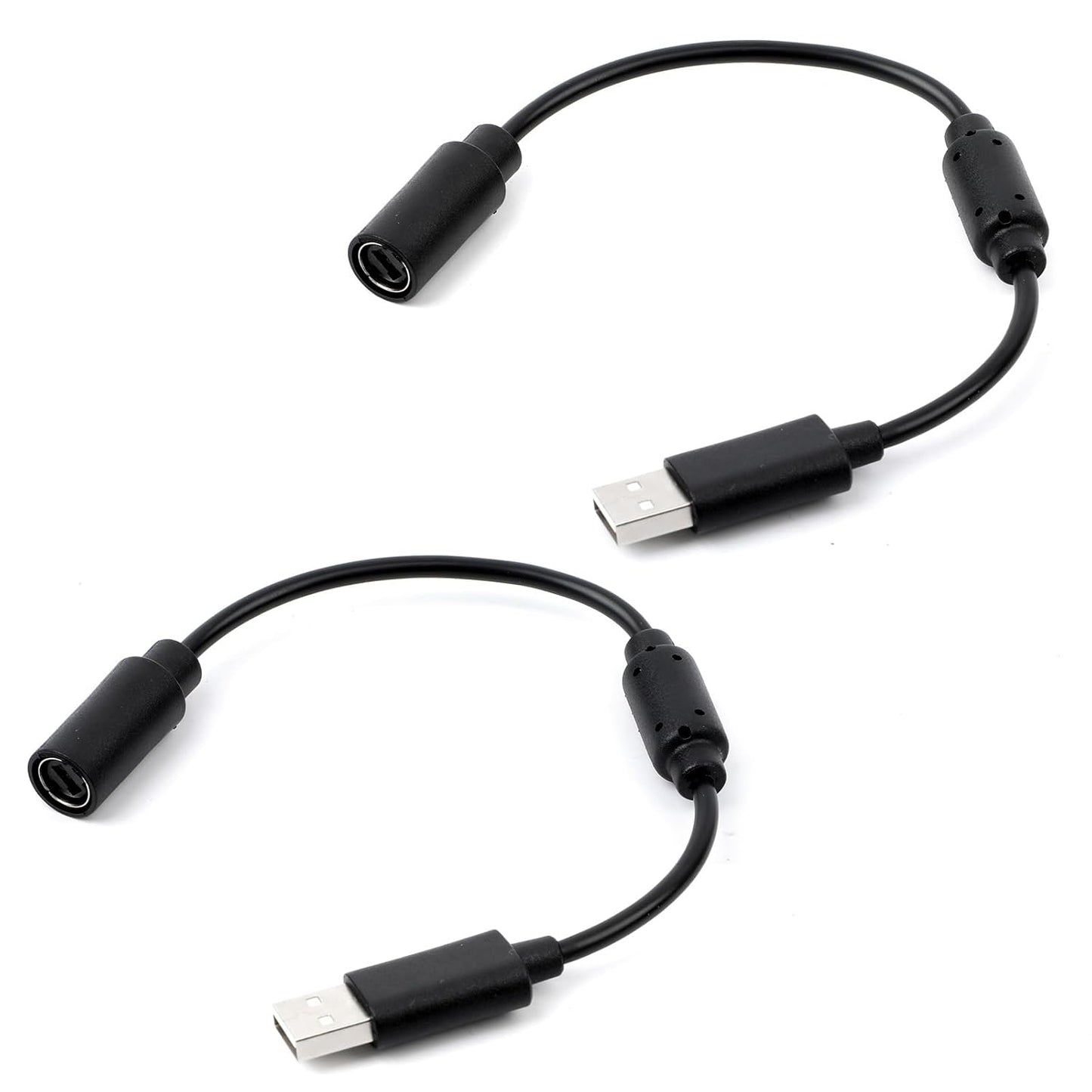 2pcs USB Breakaway Cable, Replacement Cord Adapter Cable for Logitech G920 Driving Force Thrustmaster Ferrari 458 Game Wired Controllers, Fast Data Transmission (Black) -