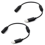 2pcs USB Breakaway Cable, Replacement Cord Adapter Cable for Logitech G920 Driving Force Thrustmaster Ferrari 458 Game Wired Controllers, Fast Data Transmission (Black) -