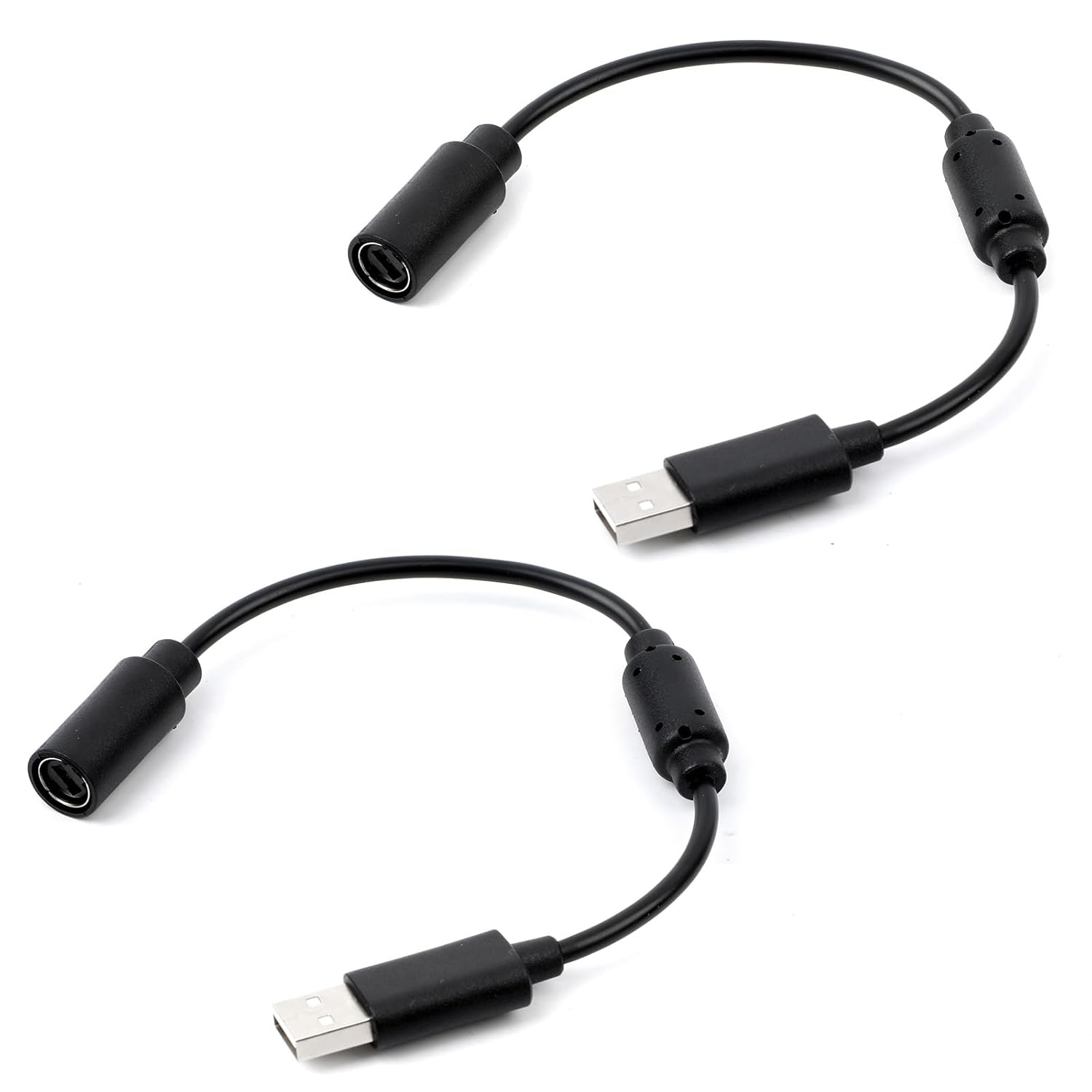 2pcs USB Breakaway Cable, Replacement Cord Adapter Cable for Logitech G920 Driving Force Thrustmaster Ferrari 458 Game Wired Controllers, Fast Data Transmission (Black) -