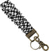 Keychain Wristlet for Women, Stylish Checkered Design Scrunchie Key Chain Bracelet with Clip Closure -