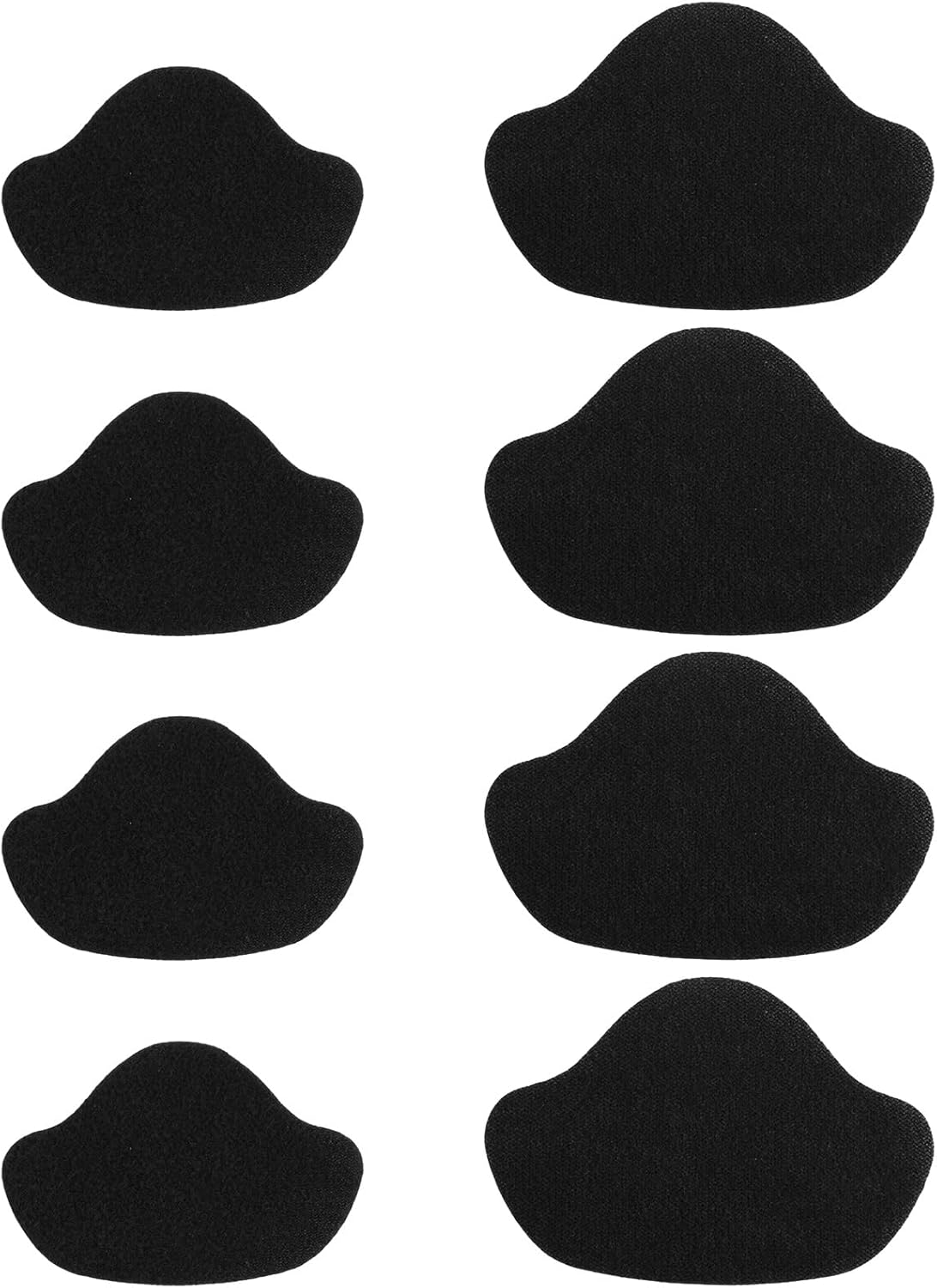 8pcs Shoe Heel Repair, Self-Adhesive Hole Repair Pads Cushion Grip Inserts Inside Sneaker Protector Patches Kit for Boot Sport Mesh Shoes (Black) -