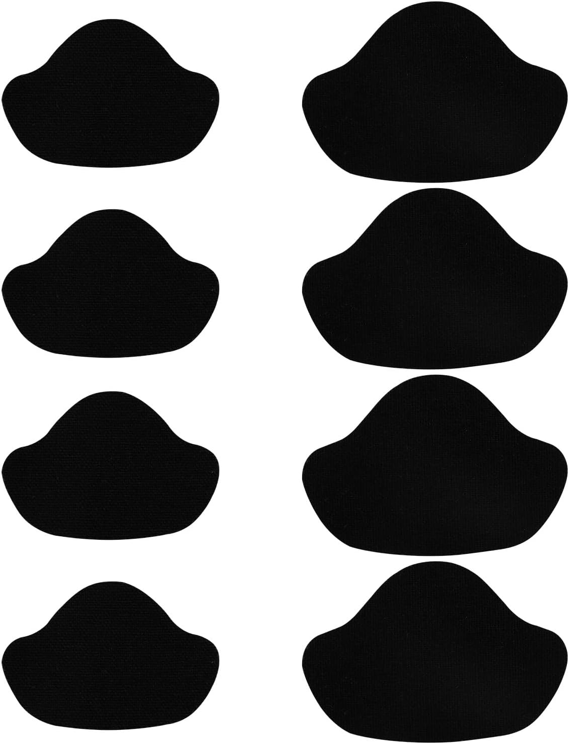 8pcs Shoe Heel Repair, Self-Adhesive Hole Repair Pads Patch Cushion Grip Inserts Inside Sneaker Protector Patches Kit for Boot Sport Mesh Shoes (Black) -