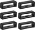 6pcs Watch Strap Holder Loop, Silicone Band Keeper Retainer Fastener Ring Parts for Smart Wristband Replacement - 20mm