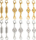 12 Pieces Magnetic Jewellery Clasps Lobster Clasp and Necklace Extender Bracelet for Making (Gold Silver) -