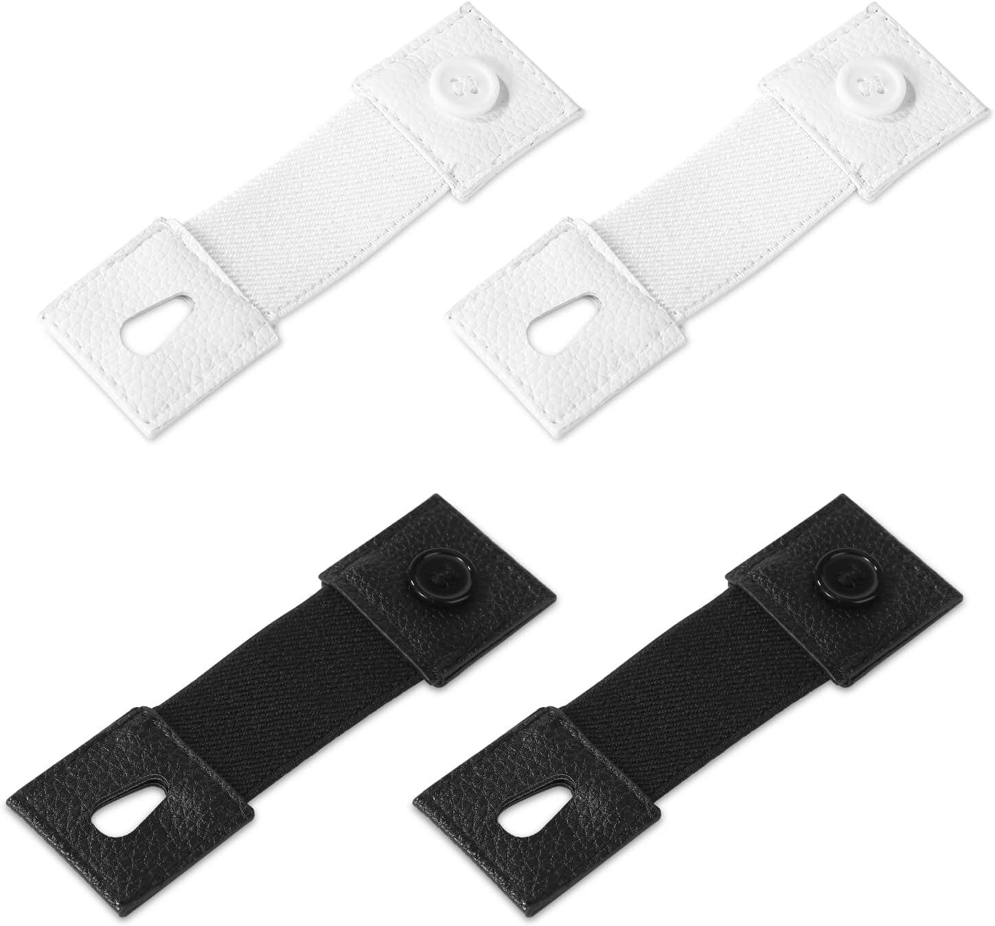 4pcs Shirt Cuff Holder, Sleeve Garters Elastic Anti-Slip Holder Arm Band Unisex Strap to Hold up Sleeves for Women Men (Black, White) -