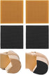 4pcs High Heels Patches, Non-Slip Square Shoe Heel Repair Pads Noise Reducing Rubber Sole Patches for Women and Men Shoes (Black & Yellow) -