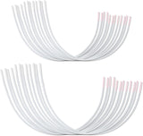 12 Pairs Bra Underwires, Metal Underwire Replacement Sturdy Supporters for Bras D Cup E Accessories White -