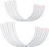 12 Pairs Bra Underwires, Metal Underwire Replacement Sturdy Supporters for Bras D Cup E Accessories White -