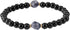 Black Tourmaline Obsidian Bracelet, Adjustable Onyx Stone Crystal White Flash Protection Bead Jewelry Gifts for Men Women Valentine Birthday Anniversary Present -