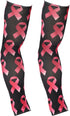 2pcs Ribbon Arm Sleeves, Durable Elastic Compression Sleeves Practical Accessorie Pink, Black -