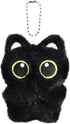 Cat Plush Keychain, 3.74x2.95in Black Adorable Animal Pendant Kawaii Keyring Charm Accessories Cute Kitty Lover Gifts for Handbags Backpacks Wallets -
