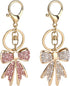 2pcs Rhinestone Bowknot Keychains, Coquette Bow Bag Charm Sparkly Keychain Accessories for Purse Handbag Backpack Charms -