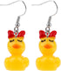 Cute Duck Earrings, Acrylic Yellow Earrings Dangle Unique Cartoon Animal-Inspired Jewelry Funny Duckling Fashion Gift for Women -
