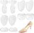 10pcs High Heel Comfort Pads, Gel Inserts Metatarsal Pads Clear Ball of Foot Cushions for Women Too Big Shoes Anti-Slip Heels Insoles, Strong Adhesive -