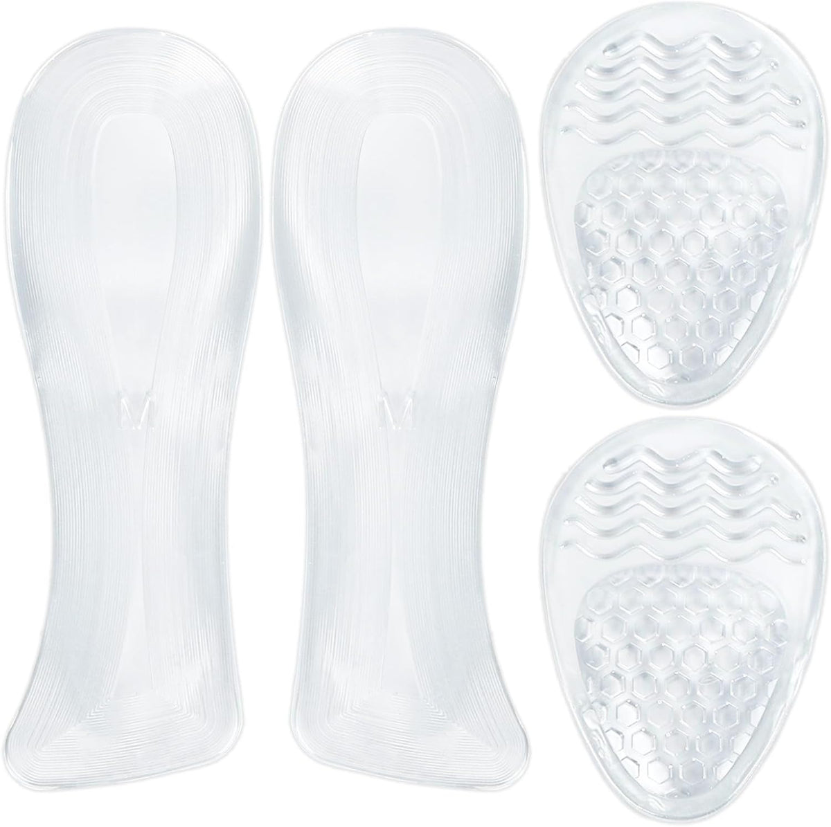 Weight Shifting Insoles for High Heels, Gel Soft Heel Inserts Self-Adhesive Anti-Slip Transparent Shoe Women -