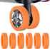 8pcs Luggage Wheel Covers - 2 Inch Diameter Portable Spinner Protector Orange