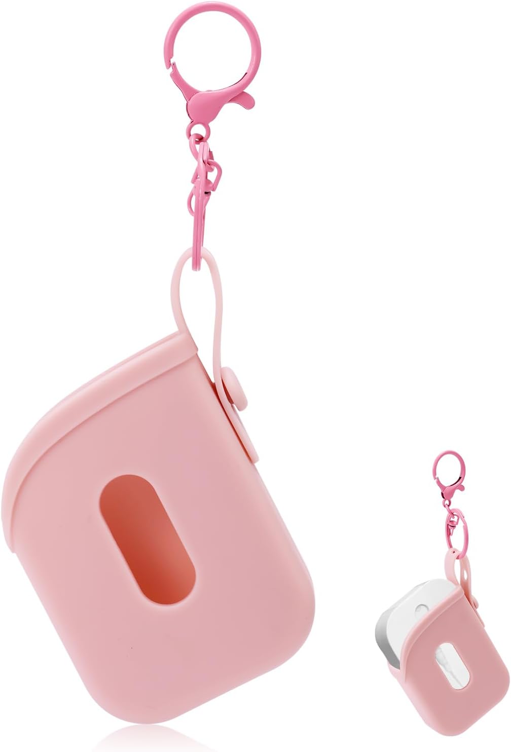 Silicone Case for Touchland Hand Sanitizer Spray 1 fl oz, Protective Cover with Keychain Accessory Travel-Friendly (Pink) -