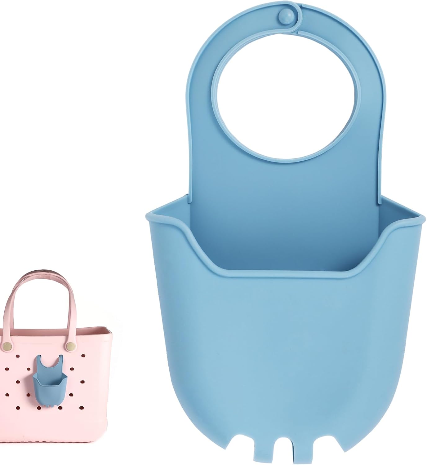 Storage Pouch for Bogg Bag, Insert Silicone Bag Compatible with Travel Accessory Organizer Lipstick, Sunglasses, Daily Necessities (Blue) -