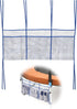 Trampoline Shoe Bag, 41.3x17.7in Polyester 3 Pouch Mesh Storage Holder Lager Capacity Net Organizer Practical Item Accessories for Shoes Toys (Blue) -