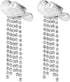 2pcs Western Cowgirl Hat Earrings, Alloy Stylish Silver Cowboy Rhinestone Dangle Tassel Earrings Small Jewelry Accessories for Women Friends Wife Gift -