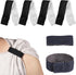 6pcs Jersey Sleeve Ties, Breathable Softball Ties Bands Holders for Sports Soccer Straps with Hook and Loop Fasteners Shirts Accessory Black -