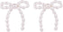 Pearl Bowknot Earrings, 1.38in Elegant Bow Knot Stud Earrings Sterling Silver Post Drop for Women, Fashion Jewelry Dangle Gift Women -