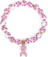 Breast Awareness Bracelets, Pink Ribbon Charm Beaded Bracelet Care Inspirational Jewelry Accessories for Women Friends Family Loved Ones -