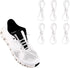 3 Pairs 0.1 inch Diameter Elastic Thin Laces, No Tie Shoe Laces Replacement for On Cloud (60cm/23.6inch, White) -