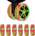 Luggage Wheel Covers, 8pcs Thickened Silicone Spinner Protectors, Noise Reducing, Rose Red + Green -