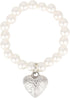 Doll Necklace, Elegant Sweet White Pearl Necklace Cute Accessories for 17cm Plush Dolls Chain Jewelry & Outfit Decoration (Heart Charm) -