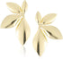 Gold Leaf Stud Earring, Statement Plant Drop Earrings Boho Botanical Flower Dangle Vacation Trendy Jewelry Gifts for Birthday Women Travel Wearing -
