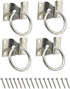 4PCS Cross Tie Ring for Horse,Block Hitching with Screws Horse Stall Stable -