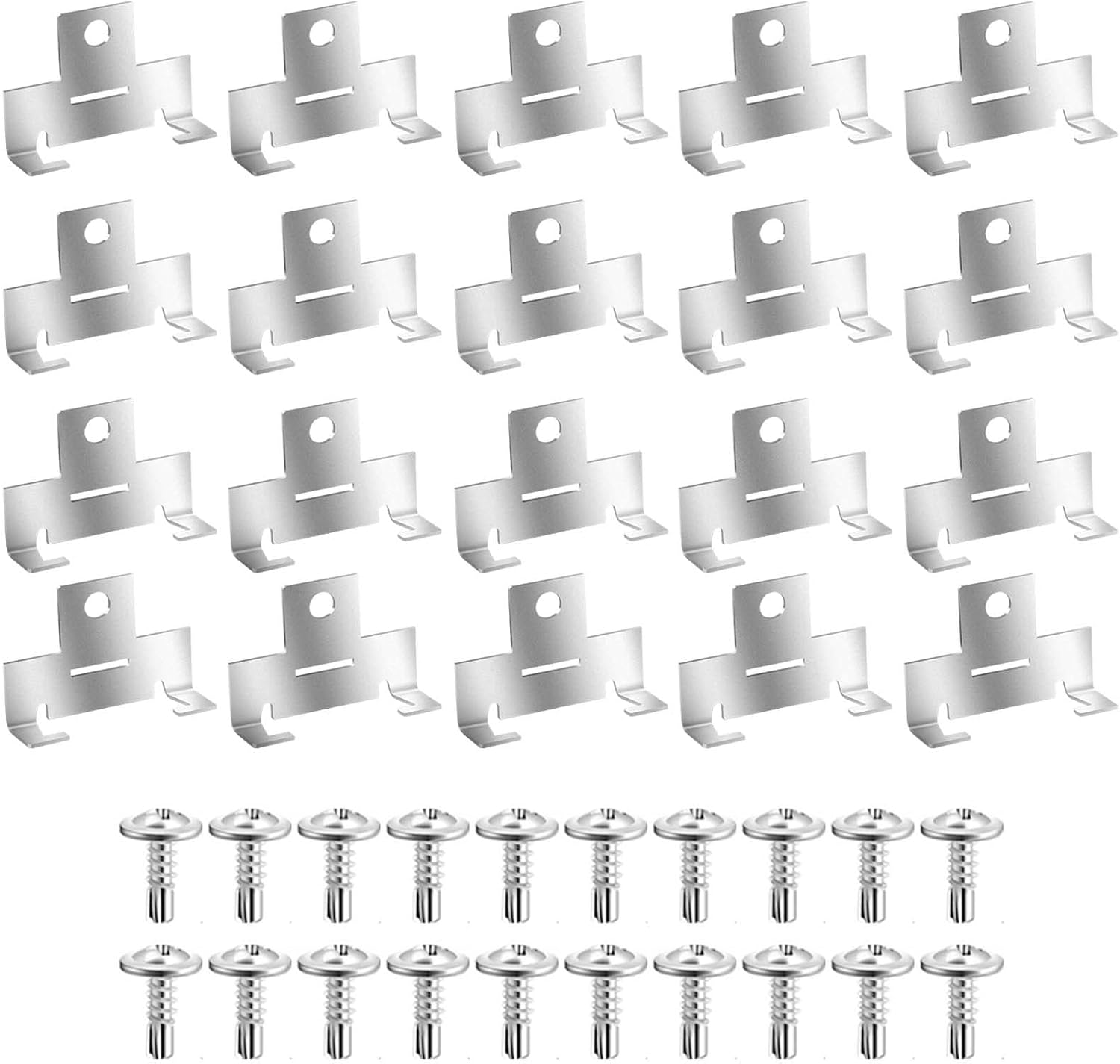 20pcs Recessed Light Clips,304 Stainless Steel Retrofit Downlight Housing C Clips with Self Tapping Screws for 5 to 6 Inch Cans -